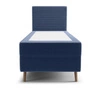 Kontinentální postel Totti 80x200 modrá stylová postel s úložným prostorem trojrozměrná tkanina s výraznými pruhy