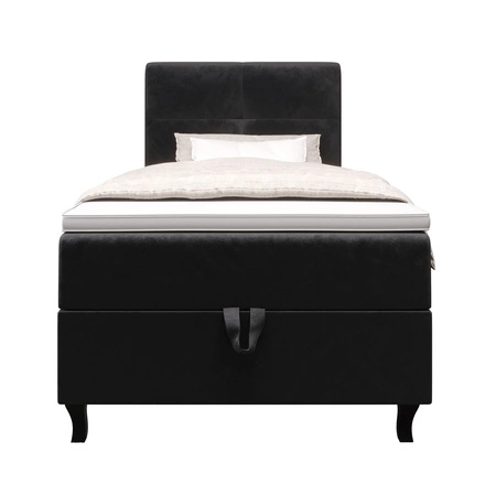 Kontinentální postel Melba 120x200 grafit v moderním skandinávském stylu s čalouněným čelem postel s úložným boxem