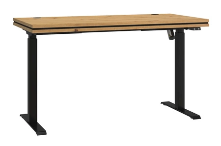 Výškově nastavitelný psací stůl Makana dub řemeslný univerzální a funkční kus nábytku s deskou 56 mm do kanceláře nebo pokoje pro mladé