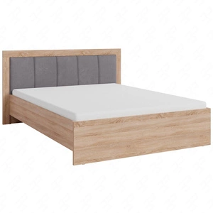 Postel Caspe 160x200 cm světlý dub sonoma s úložným prostorem ideální postel do ložnice s částečně čalouněným čelem