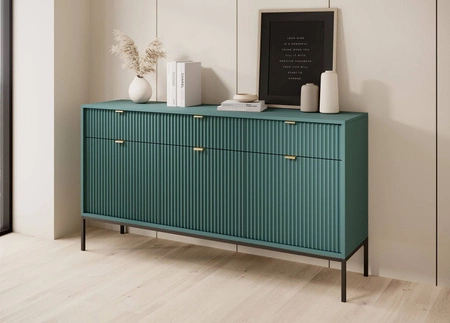 Zásuvková komoda Lovro 154 cm pastelově zelená Moderní design potěší milovníky osobitých interiérů