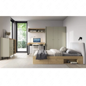Nábytková sestava Olivio eukalyptus / dub baltický dune ideální do dětského pokoje nebo pokoje pro mladé v módním stylu