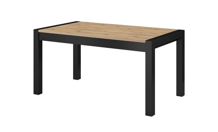 Rozkládací stůl Aktiv 90x160-200-240 cm dub taurus / černá klasický tvar ideální pro jídelnu odolný vrchol