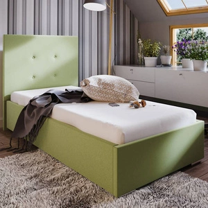 Čalouněná postel Bejar 90x200 mint s moderním čelem ideální do pokoje pro mladé nebo malé ložnice