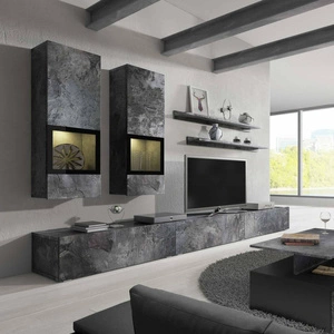 Nástěnná skříň Baros schiefer modernistického designu skvěle zapadne do každého interiéru