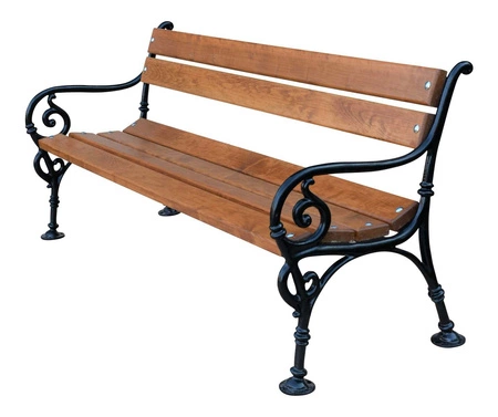 Zahradní lavice 180 cm Fiemar FIEM-11-LWO-180 Vídeňská litinová lavice s opěradlem lakované olšové dřevo