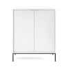 Bílá komoda Lovro 104 cm v moderním designu potěší milovníky osobitých interiérů