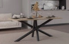 Lyon stůl 90x185 cm dub lindberg / černý stylový jídelní stůl na designových pavoučích nohách výškově nastavitelný