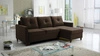 Rohová sedací souprava s funkcí spaní Terni hnědá pravý roh praktická a funkční, vybavená prostornými nádobami na lůžkoviny