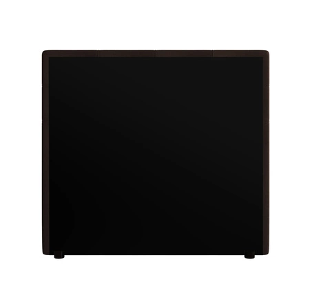 Hnědá kontinentální postel Kansas 90x200 v moderním skandinávském stylu s čalouněným čelem a nohama