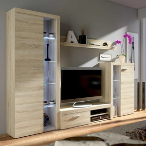 Nástěnná skříň Rene světlý dub sonoma inovativní design moderního uspořádání s elegantním charakterem a širokou funkčností