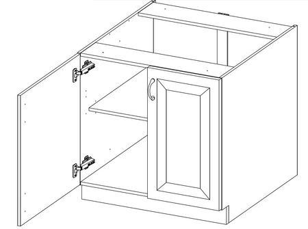 Rohová sestava kuchyňského nábytku Vento 330x340 cm ideální pro interiéry v klasickém i moderním stylu