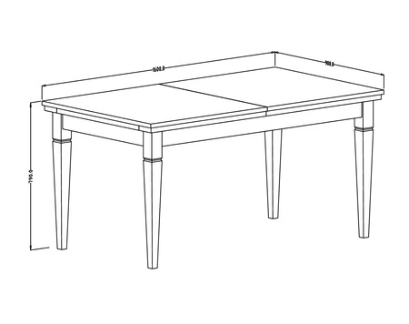 Skládací stůl Evora 90x160-240 cm dub dunin atraktivní design a funkčnost potěší milovníky výrazných interiérů