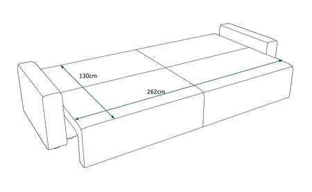 Rozkládací pohovka Brandon XL Bis šedá popelová moderní designová tkanina s výrazným smyčkovým povrchem nádoby na lůžkoviny