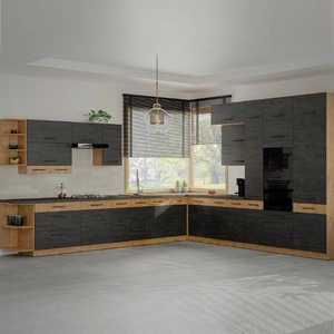 Vanimo rohová sestava kuchyňského nábytku 395x300 cm ideální pro interiéry v klasickém i moderním stylu