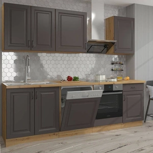 Sada kuchyňského nábytku Style 250 cm skříně vypadají skvěle v klasických i moderních skandinávských interiérech