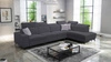 Kelly Elegantní XI rohová pohovka s funkcí spaní grafitová pravá strana Stylová a pohodlná rohová pohovka z odolné tkané látky
