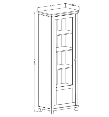 Skříňka Evora 71 cm béžová / dub dunin levá potěší milovníky výrazných interiérů, které jsou ideální pro obývací pokoje a jídelny