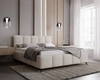 Čalouněná postel Olne 140x200 krémová stylová postel s úložným prostorem na lůžkoviny pohodlný podhlavník zaujme svým elegantním designem