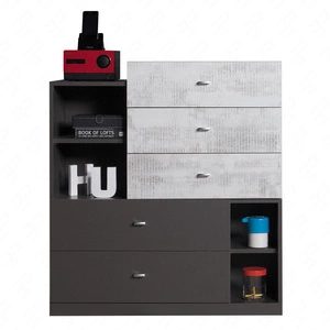 Tablo 90 cm komoda se zásuvkami grafit / enigma bezproblémové používání a odolnost stylový a funkční doplněk do kanceláře a pokoje teenagera