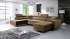 Rohová sedací souprava s funkcí spaní Nausa VI světle hnědá pravá strana stylová rohová sedací souprava s pohodlnou povrchovou úpravou měkká sametová látka