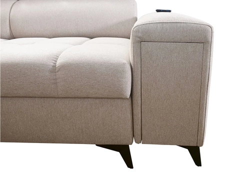 Rohová sedací souprava s funkcí spaní Zelená levá rohová sedací souprava Bolmso se dvěma kontejnery na lůžkoviny s praktickou zásuvkou v boční části nábytku