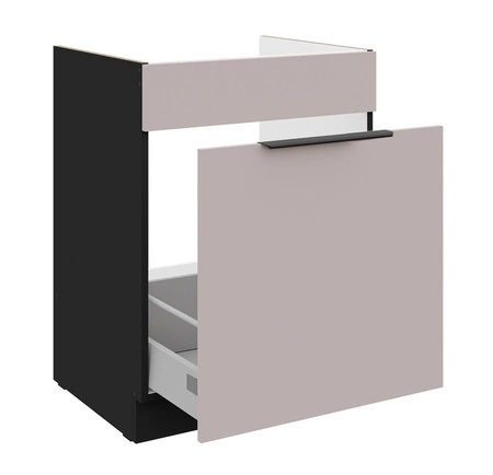 Kuchyňská dřezová skříňka se zásuvkou Tarraco 60 ZL 1S BB hrany úchytek odolné proti vlhkosti a poškození skříňky