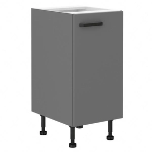 Stojící kuchyňská skříňka s policí Verdi 40 D 1F BB kovová úchytka skříňka odolná proti vlhkosti a poškození