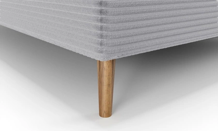 Kontinentální postel Totti 180x200 šedá jasan stylová postel s úložným prostorem na lůžkoviny trojrozměrná pruhovaná tkanina