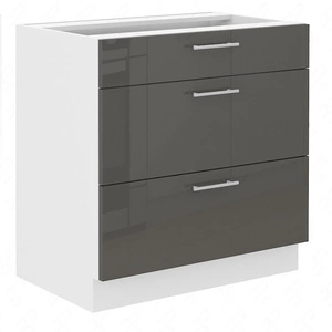 Milo 80 D 3S BB stojící kuchyňská linka se zásuvkami skříňka odolná proti páře, rozlití a teplu