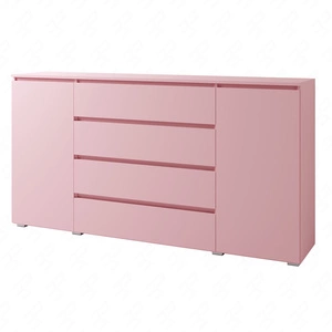 Komoda Simple 184 cm pudrově růžová funkční nábytek do dívčího pokoje jednoduchý design