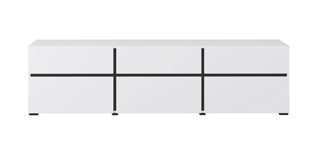 TV skříňka Cross 180 cm bílá moderní design ideální skříňka do obývacího pokoje a obýváku geometrický tvar
