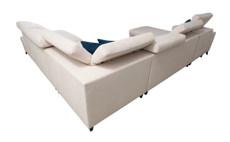 Kelly Elegantní VI rohová pohovka s funkcí spaní hnědá levá strana moderní designová rohová pohovka do obývacího pokoje s nastavitelnými opěrkami hlavy