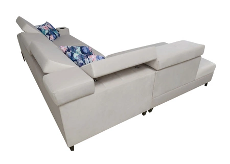 Rohová sedací souprava s funkcí spaní Belvi III heather left pohodlná a elegantní rohová sedací souprava do obývacího pokoje s praktickým úložným prostorem na boku