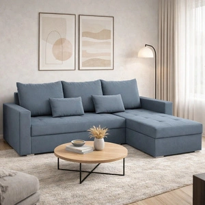 Rohová sedací souprava s funkcí spaní Fasti Bis tmavě šedá univerzální rohová sedací souprava s kontejnerem na lůžkoviny záruka nejvyššího komfortu