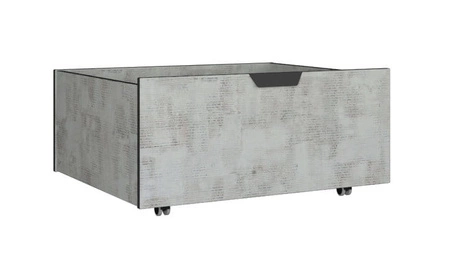 Postel s kontejnerem Nano 90x200 cm grafit / enigma ideální pro dětské pokoje a pokoje teenagerů lemování zakončené speciální dýhou