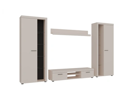 Nástěnná skříňka Rene XL béžová písková Ideální nástěnná skříňka pro milovníky moderního uspořádání s elegantním charakterem