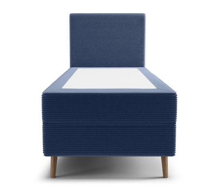 Kontinentální postel Totti 90x200 modrá stylová postel s úložným prostorem trojrozměrná tkanina s výraznými pruhy