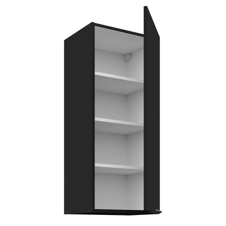 Kuchyňská nástěnná skříňka Black 40 G-90 1F kovová hrana rukojeti odolná proti vlhkosti a poškození skříňky