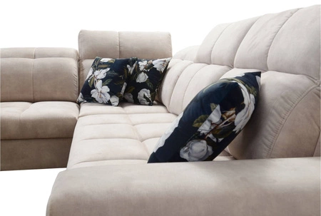 Rozkládací pohovka Buffalo II olivová levá funkční a stylová rohová rozkládací pohovka s nastavitelnými opěrkami hlavy