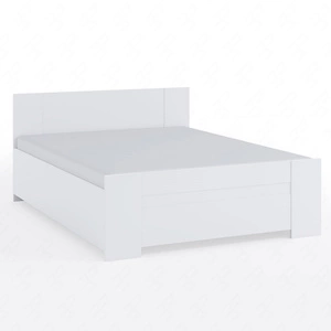 Postel Rico 160x200 cm s úložným prostorem na lůžkoviny bílá ideální postel do ložnice hrany obložené dýhou ABS nadčasový design