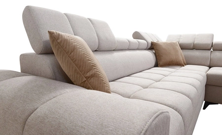 Rohová sedací souprava s funkcí spaní Bolmso III modrá pravostranná rohová sedací souprava s kontejnery na lůžkoviny zásuvka s plným výsuvem v boku nábytku