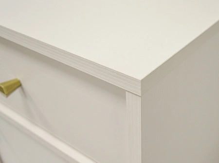 Zásuvková komoda Kioto I 100 cm béžová moderní design kovové doplňky ve zlaté barvě originální design komoda