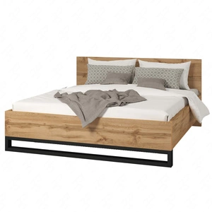 Postel Halle S 180x200 dub wotan stylový design stabilní postel do ložnice se zajímavým designem univerzální barvy