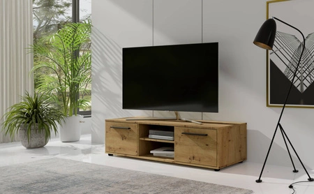 RTV skříňka Maxione 150 cm dub řemeslně jednoduchá konstrukce TV skříňka s policí minimalistický a univerzální design