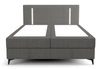 Kontinentální postel Norco 140x200 šedá stylová postel s úložným prostorem na lůžkoviny Osvětlení v čele postele ji činí jedinečnou