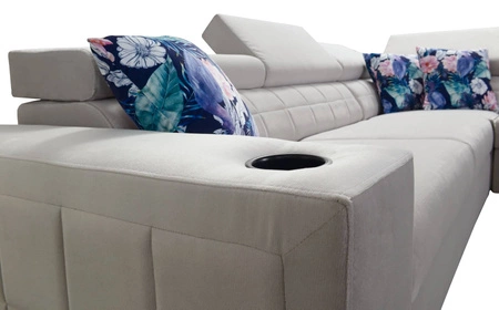 Rohová sedačka s funkcí spaní Belvi II heather right elegantní a ergonomická rohová sedačka do obývacího pokoje praktický úložný prostor v boční části