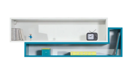 Dětský nábytek Mobi 2 bílá / tyrkysová ideální do dětského pokoje nebo pokoje pro mladé v módním stylu