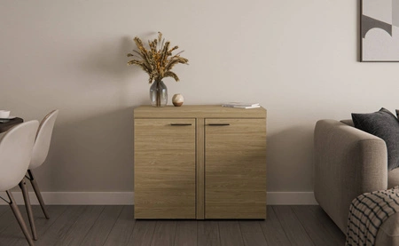 Komoda Rene 97 cm, olejovaný dub minimalistický design klasický tvar ideální komoda do obývacího pokoje nebo obývacího pokoje