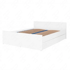 Jednoduchá postel 160x200 cm bílá funkční kus nábytku do ložnice nebo pokoje pro mládež